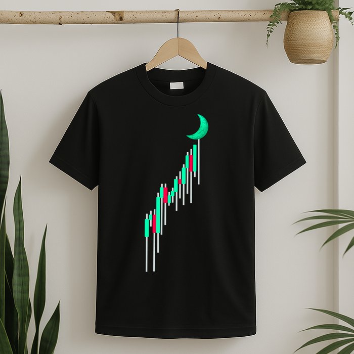 Crypto To The Moon Trading Hodl Stock Chart T-Shirt