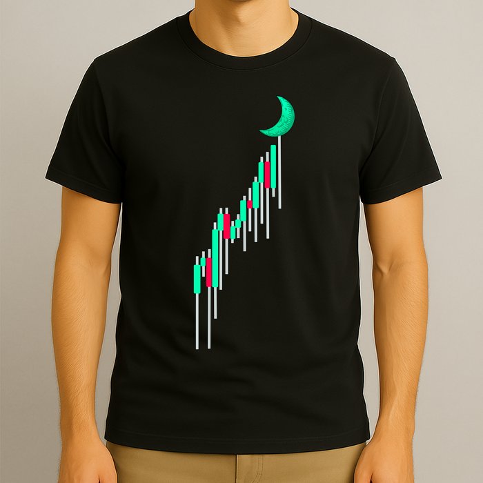 Crypto To The Moon Trading Hodl Stock Chart T-Shirt