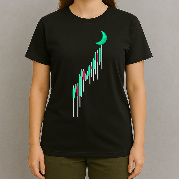 Crypto To The Moon Trading Hodl Stock Chart T-Shirt