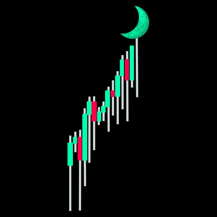 Crypto To The Moon Trading Hodl Stock Chart T-Shirt