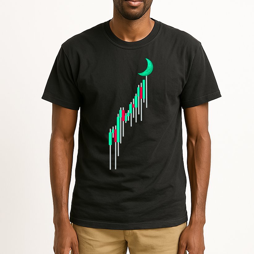 Crypto To The Moon Trading Hodl Stock Chart Tall T-Shirt