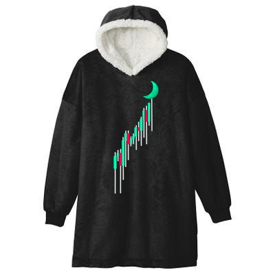 Crypto To The Moon Trading Hodl Stock Chart Hooded Wearable Blanket