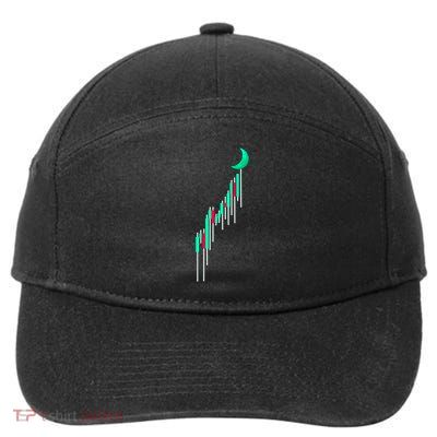 Crypto To The Moon Trading Hodl Stock Chart 7-Panel Snapback Hat