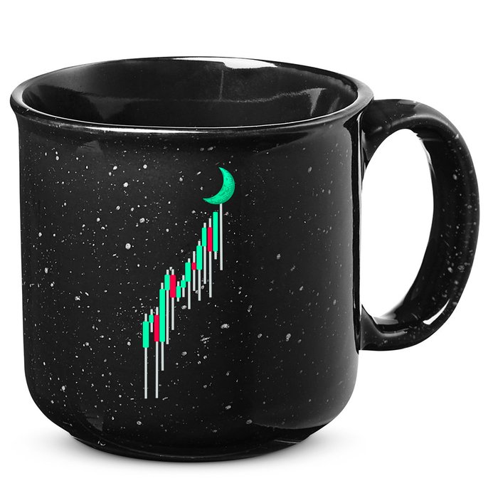 Crypto To The Moon Trading Hodl Stock Chart 15oz Campfire Ceramic Mug