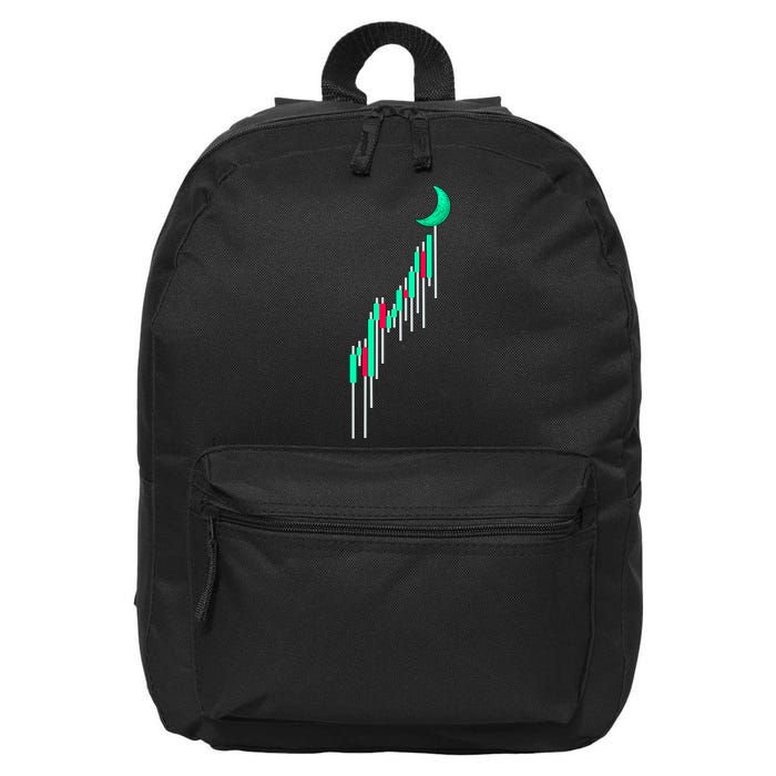 Crypto To The Moon Trading Hodl Stock Chart 16 in Basic Backpack