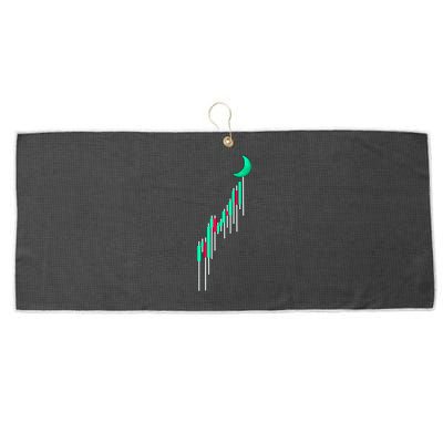 Crypto To The Moon Trading Hodl Stock Chart Large Microfiber Waffle Golf Towel