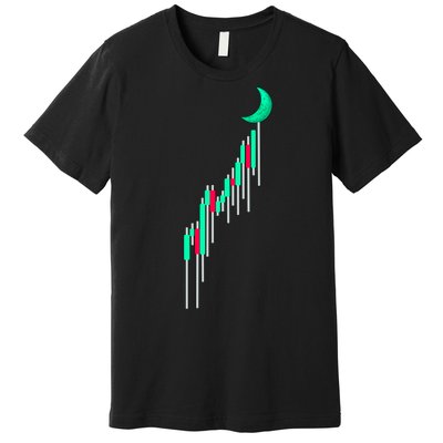 Crypto To The Moon Trading Hodl Stock Chart Premium T-Shirt