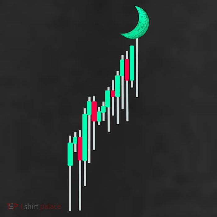 Crypto To The Moon Trading Hodl Stock Chart 25L Jumbo Tote