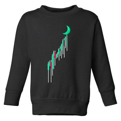 Crypto To The Moon Trading Hodl Stock Chart Toddler Sweatshirt