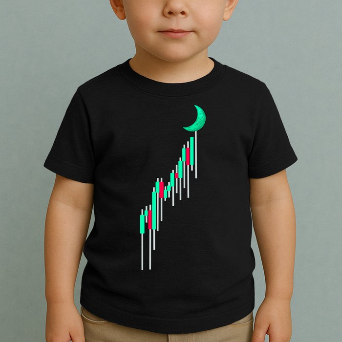 Crypto To The Moon Trading Hodl Stock Chart Toddler T-Shirt