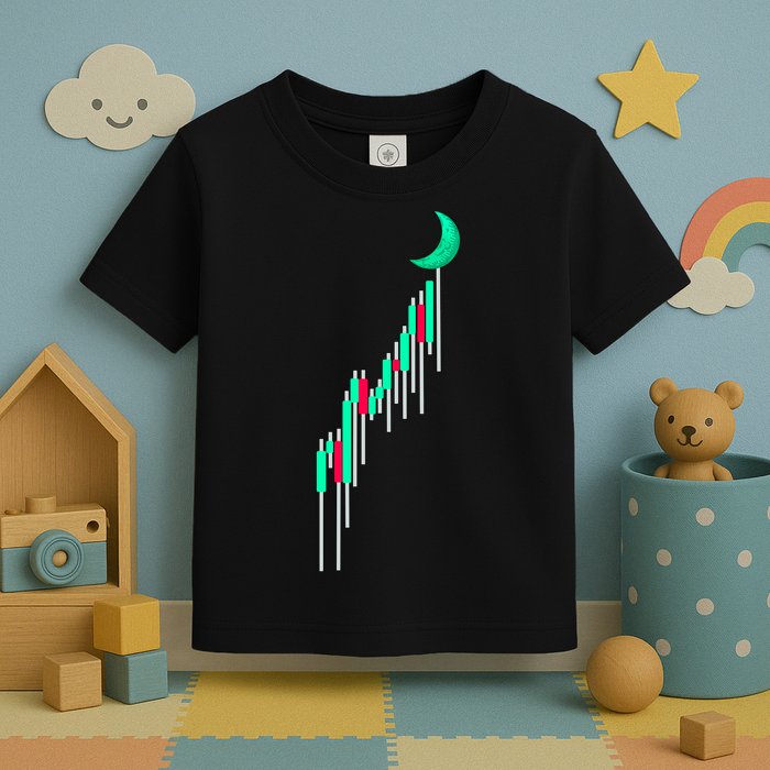 Crypto To The Moon Trading Hodl Stock Chart Toddler T-Shirt