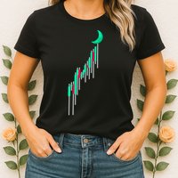 Crypto To The Moon Trading Hodl Stock Chart Womens T-Shirt