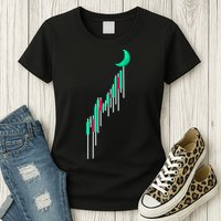Crypto To The Moon Trading Hodl Stock Chart Womens T-Shirt