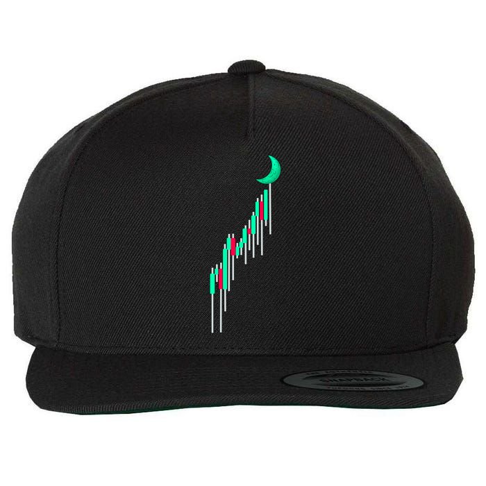 Crypto To The Moon Trading Hodl Stock Chart Wool Snapback Cap