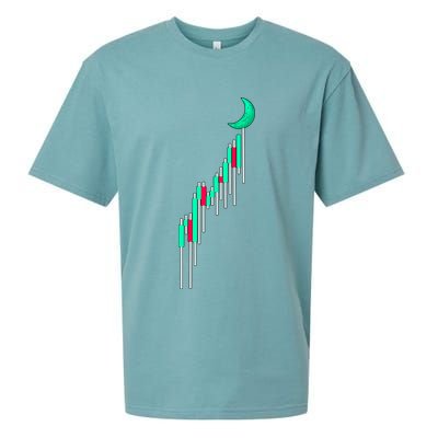 Crypto To The Moon Trading Hodl Stock Chart Sueded Cloud Jersey T-Shirt