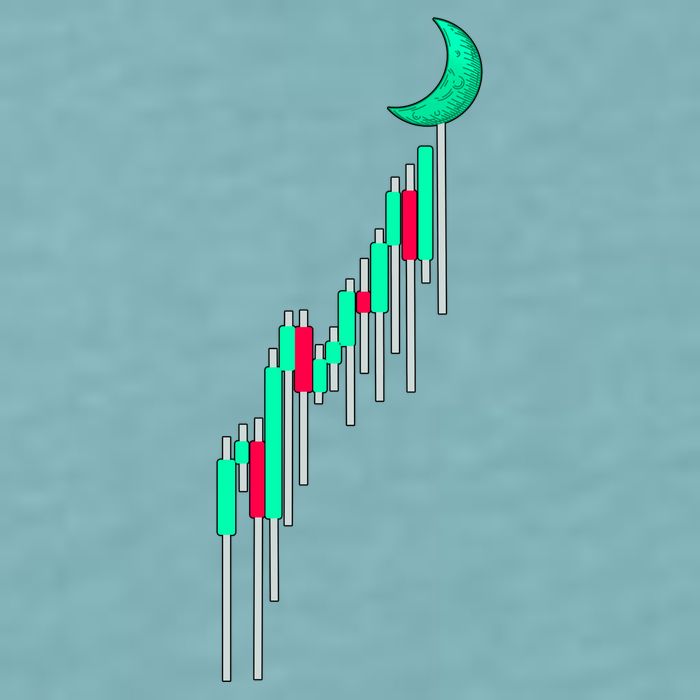 Crypto To The Moon Trading Hodl Stock Chart Sueded Cloud Jersey T-Shirt
