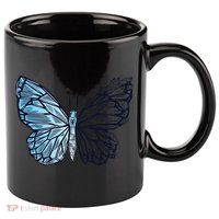 Crystal Butterfly 11oz C Handle Ceramic Mug