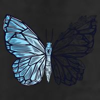 Crystal Butterfly Golf Towel
