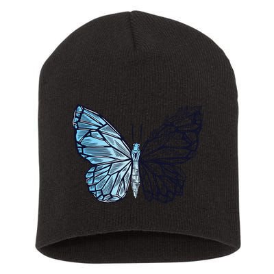 Crystal Butterfly Short Acrylic Beanie
