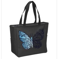 Crystal Butterfly Zip Tote Bag