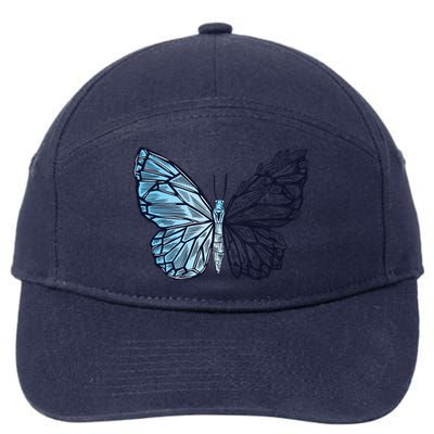 Crystal Butterfly 7-Panel Snapback Hat