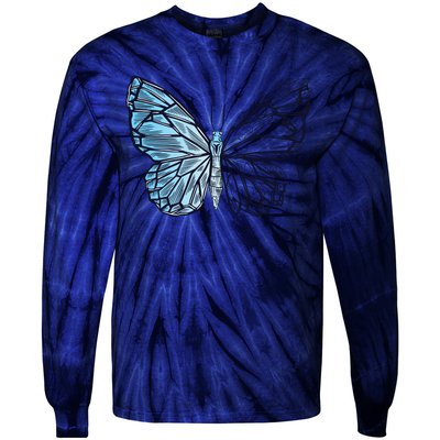 Crystal Butterfly Tie-Dye Long Sleeve Shirt