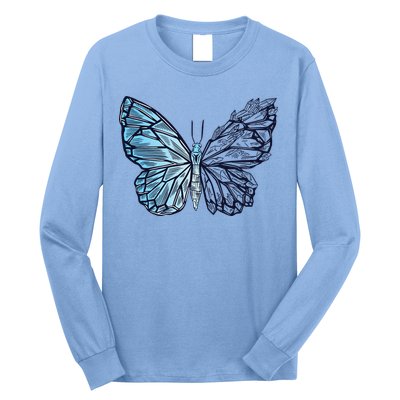 Crystal Butterfly Long Sleeve Shirt