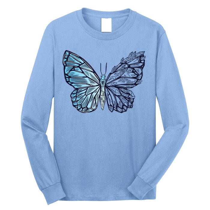 Crystal Butterfly Long Sleeve Shirt