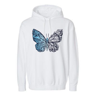 Crystal Butterfly Garment-Dyed Fleece Hoodie