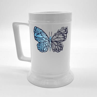 Crystal Butterfly Beer Stein