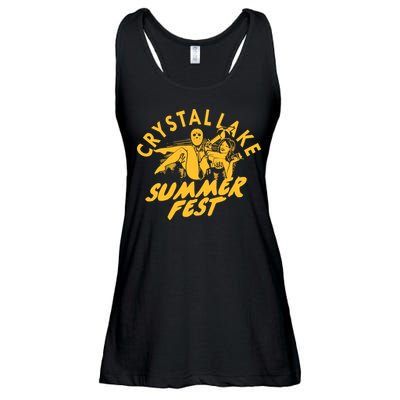 Crystal Lake Summer Fest Horror Movie Fan Ladies Essential Flowy Tank
