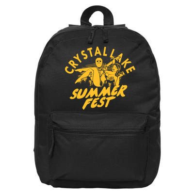 Crystal Lake Summer Fest Horror Movie Fan 16 in Basic Backpack