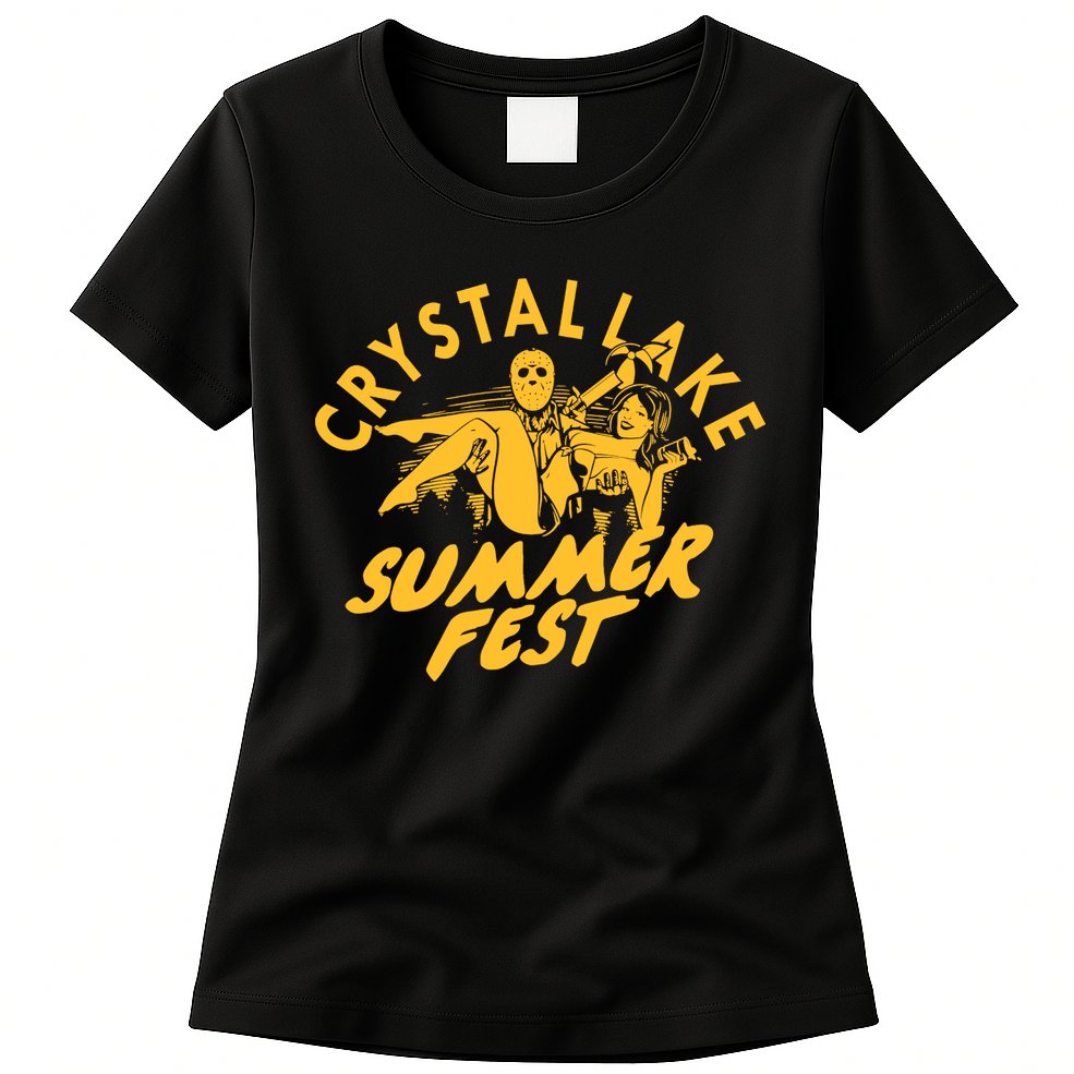 Crystal Lake Summer Fest Horror Movie Fan Womens T-Shirt