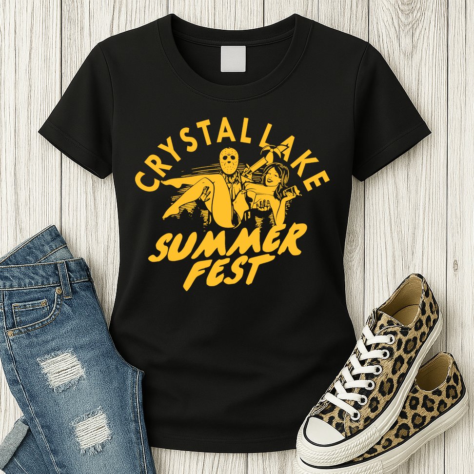 Crystal Lake Summer Fest Horror Movie Fan Womens T-Shirt