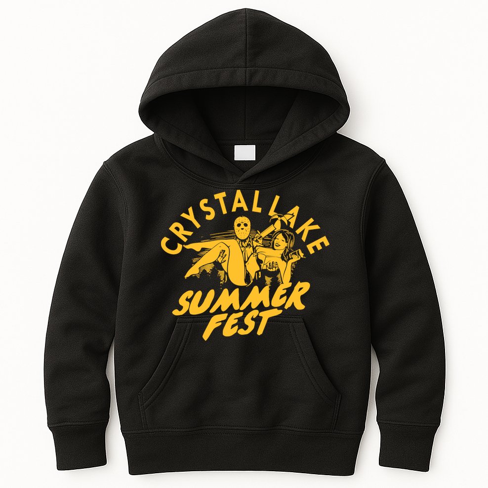 Crystal Lake Summer Fest Horror Movie Fan Kids Hoodie