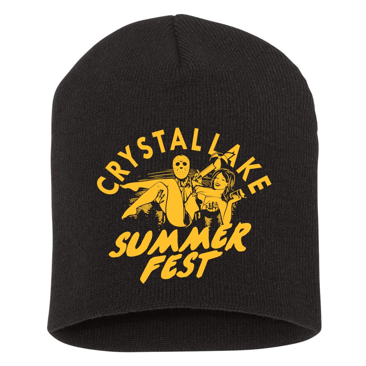 Crystal Lake Summer Fest Horror Movie Fan Short Acrylic Beanie
