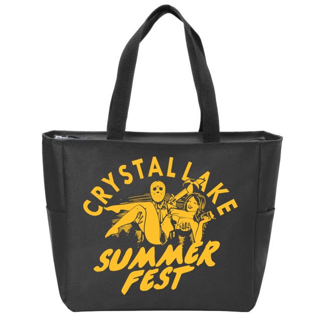 Crystal Lake Summer Fest Horror Movie Fan Zip Tote Bag