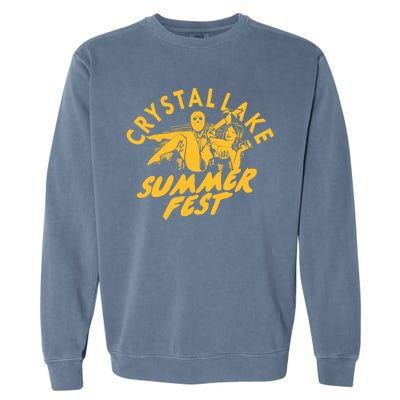 Crystal Lake Summer Fest Horror Movie Fan Garment-Dyed Sweatshirt