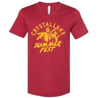 Crystal Lake Summer Fest Horror Movie Fan V-Neck T-Shirt