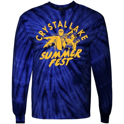 Crystal Lake Summer Fest Horror Movie Fan Tie-Dye Long Sleeve Shirt