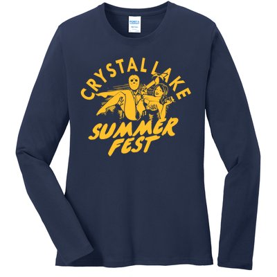 Crystal Lake Summer Fest Horror Movie Fan Ladies Long Sleeve Shirt