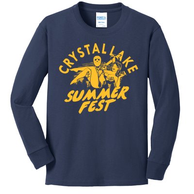 Crystal Lake Summer Fest Horror Movie Fan Kids Long Sleeve Shirt