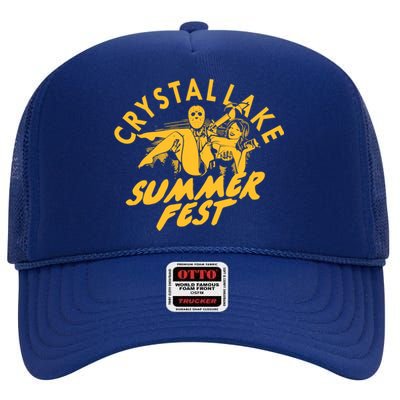 Crystal Lake Summer Fest Horror Movie Fan High Crown Mesh Back Trucker Hat