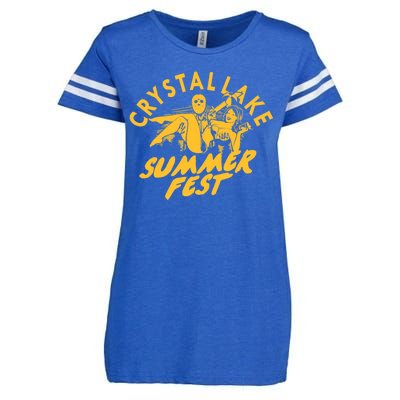 Crystal Lake Summer Fest Horror Movie Fan Enza Ladies Jersey Football T-Shirt