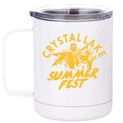 Crystal Lake Summer Fest Horror Movie Fan 12 oz Stainless Steel Tumbler Cup