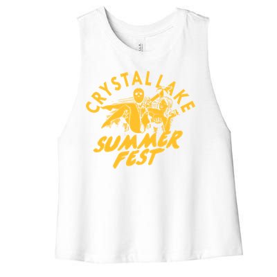 Crystal Lake Summer Fest Horror Movie Fan Women's Racerback Cropped Tank