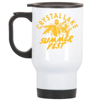 Crystal Lake Summer Fest Horror Movie Fan Stainless Steel Travel Mug