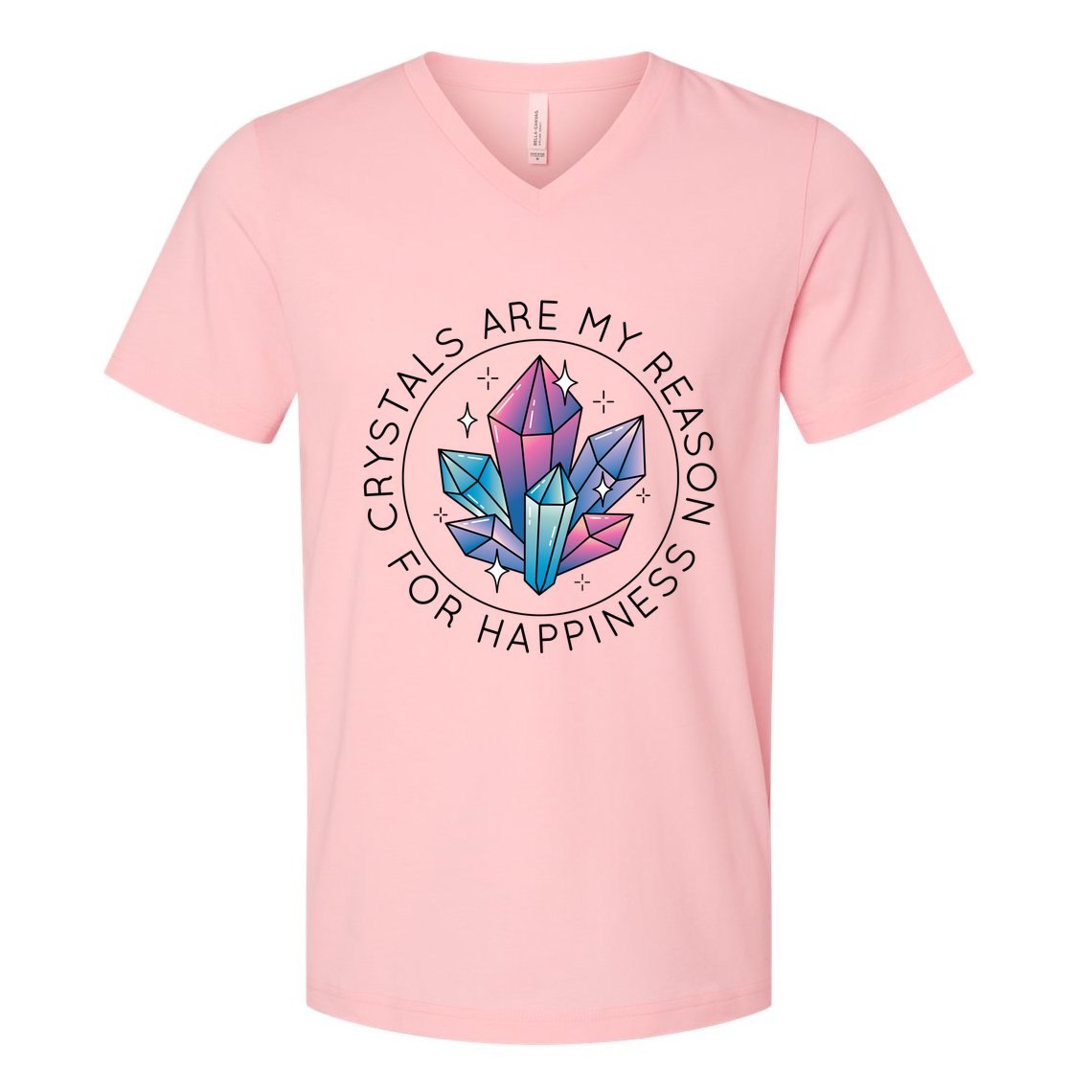Crystals Are My Reason For Happiness V-Neck T-Shirt