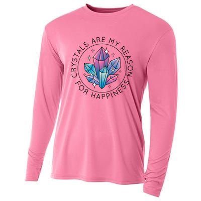 Crystals Are My Reason For Happiness Cooling Performance Long Sleeve Crew