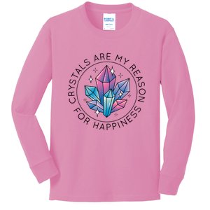 Crystals Are My Reason For Happiness Kids Long Sleeve Shirt